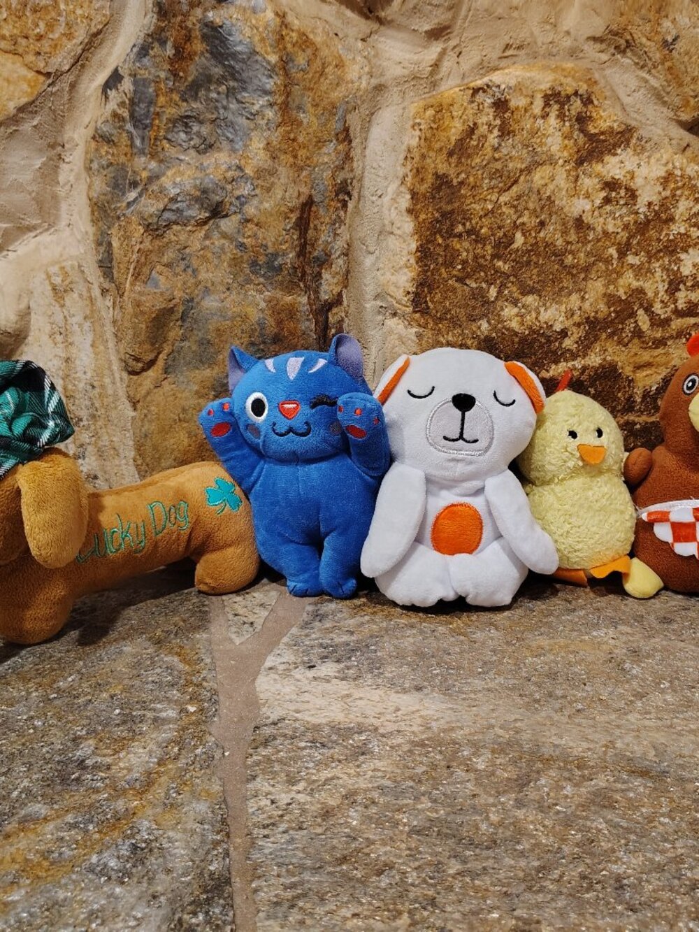 Bundle Lot of 5 Dog Toys Plush Dan Dee Lucky Dog